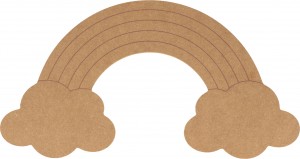 Silhouet regenboog 13x25 cm - MDF - Silhwood