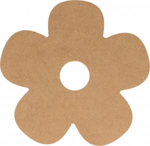 Silhouet bloem 15x15 cm - MDF - Silhwood