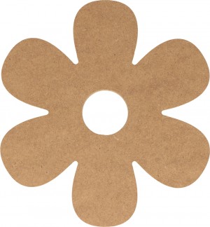 Silhouet bloem 14,5x15 cm - MDF - Silhwood