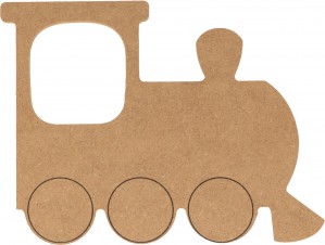 Silhouet trein 11,5x15 cm - MDF - Silhwood