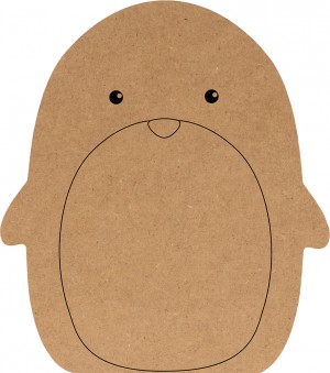 Silhouet pinguïn 13x15 cm - MDF - Silhwood