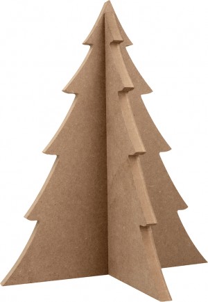 Silhouet 3D dennenboom 25x30 cm - MDF - Silhwood