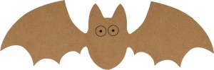 Silhouet vleermuis 8x25 cm - MDF - Silhwood