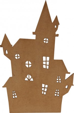 Silhouet kasteel 16x25 cm - MDF - Silhwood