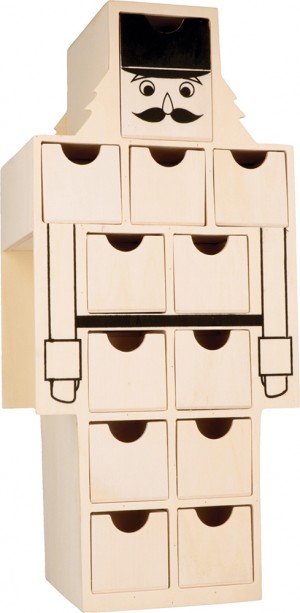 Calendrier de l'Avent casse-noisette 17x37,5x12,5 cm - Artemio