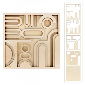 5 houten silhouetten vormen 25x25 cm - Artemio