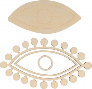 4 silhouettes en bois oeil - Artemio