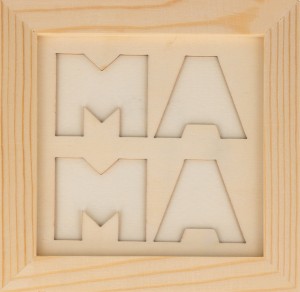Cadre passe-partout bois mama 12,5x12,5 cm - Artemio