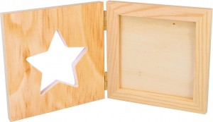 Cadre photo en bois étoile 25x12,5 cm - Artemio