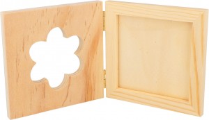 Cadre photo en bois fleur 25x12,5 cm - Artemio