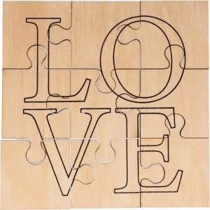 Puzzle en bois love 14x14 cm - Artemio