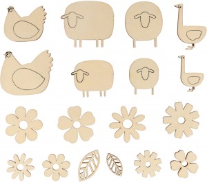 18 silhouetten dieren hout - Artemio