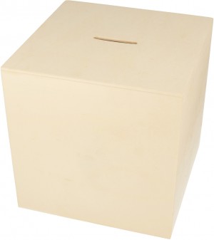 Tirelire cube en bois 15x15 cm -  Artemio