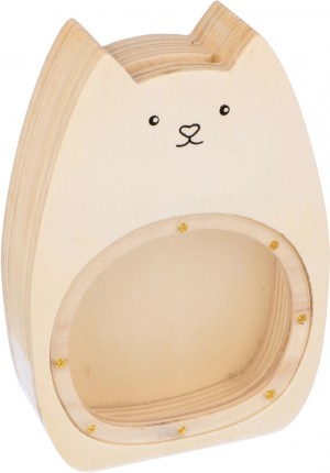 Tirelire chat en bois 10,5x15 cm -  Artemio