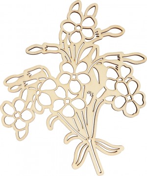 Silhouette bouquet en bois 15x17 cm - Artemio