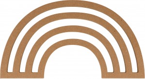 Silhouet regenboog 24x13 cm - MDF - Silhwood