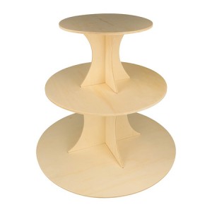 Cupcake standaard 30x30 cm hout - Artemio