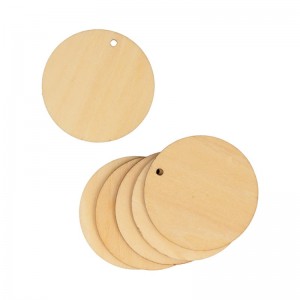 6 houten etiketten rond - Artemio
