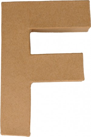 Letter F papier maché 15 cm - Artemio