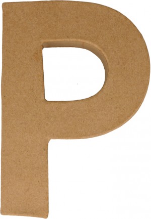 Letter P papier maché 15 cm - Artemio