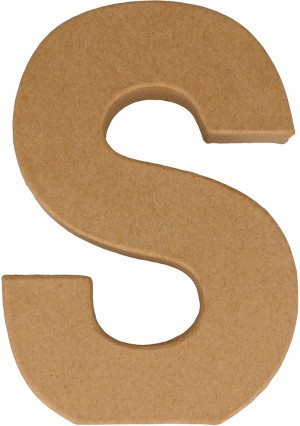 Letter S papier maché 15 cm - Artemio