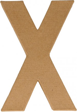 Letter X papier maché 15 cm - Artemio