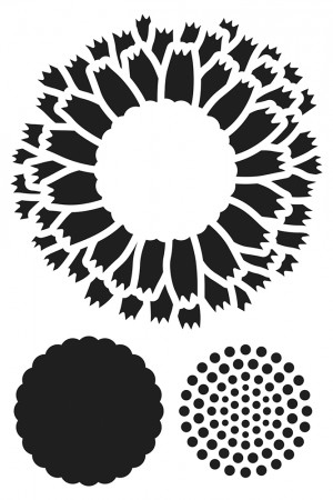 Zonnebloem sjabloon 10x15 cm - Artemio