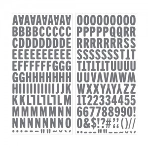 Large alphas stickers 3D - We R