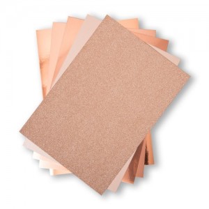 50 vellen Opulent cardstock rose gold - Sizzix