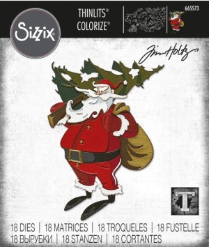 Thinlits die Colorize Woodland Santa - Sizzix