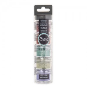 5 biodegradable fine glitter muted  - Sizzix