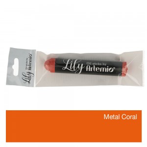 Stick Lily Metal coral peinture à l'huile - Artemio