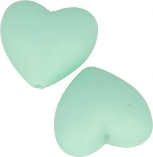 2 perles vert d'eau 29x29x12 mm silicone - Artemio