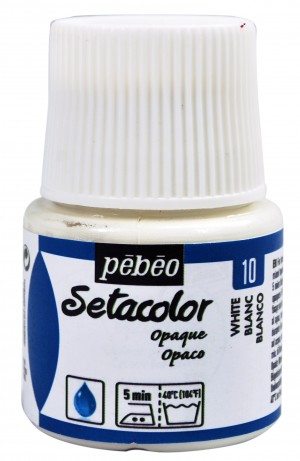 Verf wit textiel - dekkend - 45 ml - Setacolor - Pébéo