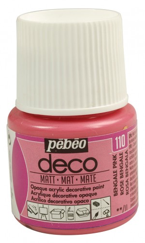 Verf bengaal roze - acryl mat - 45 ml - Pébéo