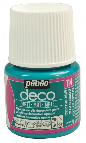 Verf oosters blauw - acryl mat - 45 ml - Pébéo