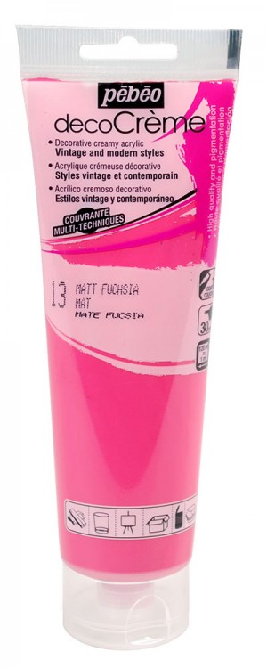 Verf fuchsia - acryl mat - 120 ml - Pébéo