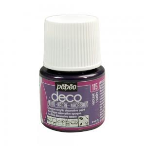 Verf paars -  acryl parelmoer - dekkend - 45 ml - déco - Pébéo