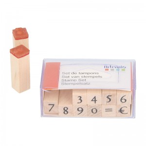 Stempels cijfers 1 cm - hout - Artemio