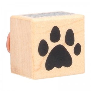 Stempel kattenpoot 26x26 mm - hout - Artemio