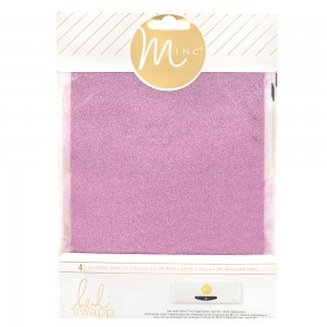 Set 4 glittervellen Pink - 20x20 cm - Minc