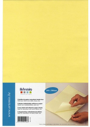 5 feuilles autocollant double face 24x34 cm - Artemio