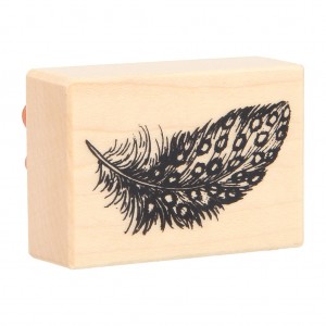 Stempel pluim 37x53 mm - hout - Artemio