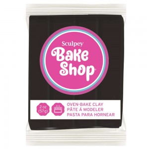 Bake shop black - boetseerklei 57 gr - SCULPEY
