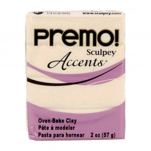 Premo accents frost white glitter - klei 57 gr - Sculpey