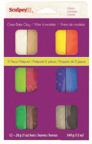 12 Sculpey III klassiek 28 gr - Sculpey