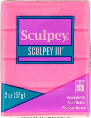 Klei III Pink glitter - 57 gr - Sculpey
