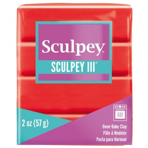 Klei III red hot red - 57 gr - Sculpey