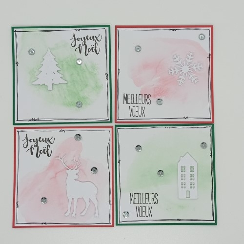 Carterie facile de Noël avec des tampons clear