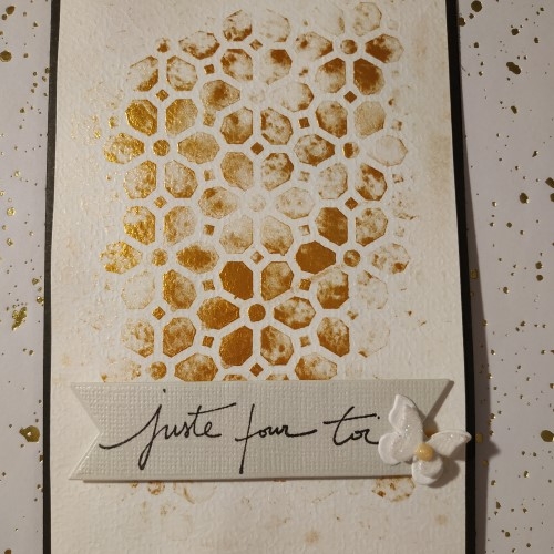 Carte fête des mères, thème vanille et doré, projet carterie scrapbooking Custodeco